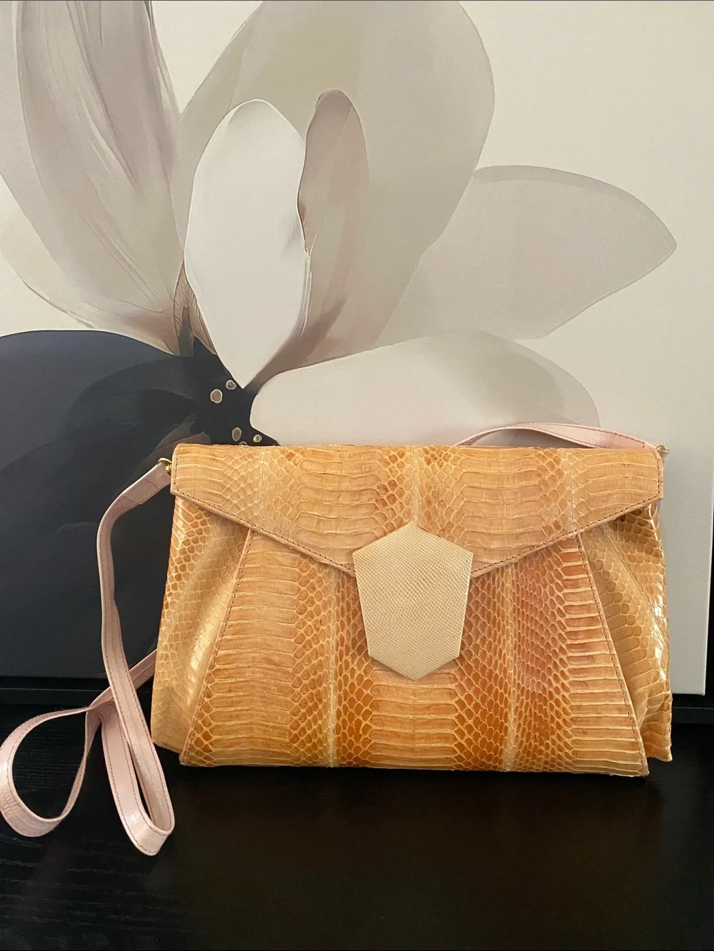 Vintage 80’s J. Renee Tan Snakeskin Bag